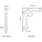 Ekena Millwork Orleans Wrought Iron Bracket, (Single center brace), Powder Coated Black 1 1/2"W x 12"D x 15"H BKTM01X12X15SOL - alternate 3